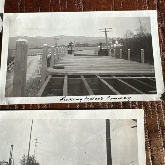 1920-1970 Concrete Herald Index by Skagit County Government Bridge Repair Skagit River Conway Fir Island Washington 1930\'s WPA People Sign